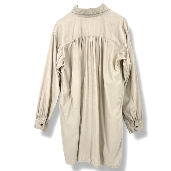 Eskandar Corduroy Tunic Dress Size 1 Medium Pleated Art To Wear Lagenlook - Picture 4 of 12